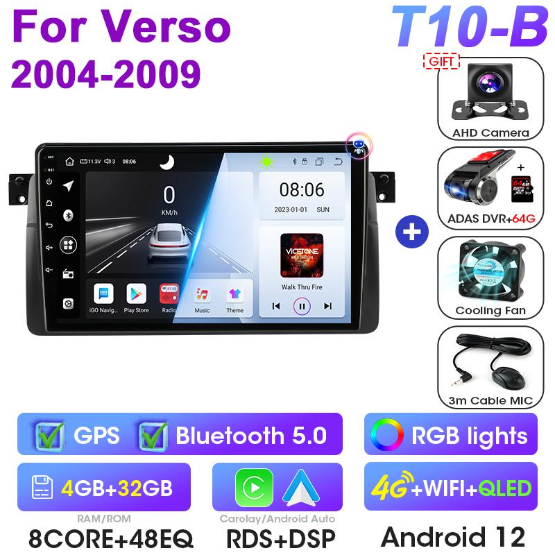 Android 12 Car Radio For BMW E46 M3 X5 1998-2006 2 Din GPS Navigation 4G Carplay Auto Stereo Intelligent Systems Smart Autoradio