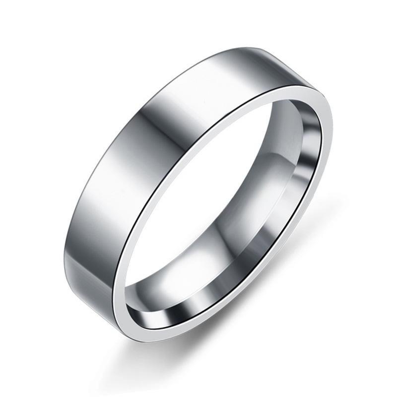 6mm Trendy Stainless Steel Black Rings for Women And Men Fashion Wedding  Wholesale Charm