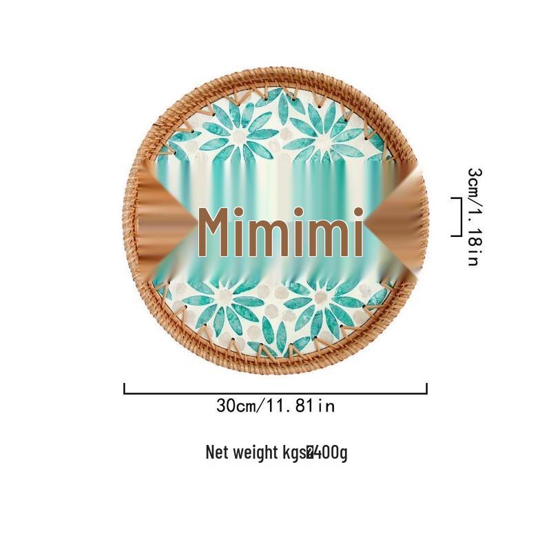 Diarion Woven Rattan Placemat & Coaster Set