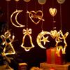 LED Christmas Decoration Suction Cup Lights: Tree, Bell, Snowman, Reindeer, Snowflake, Star, Heart Lantern.