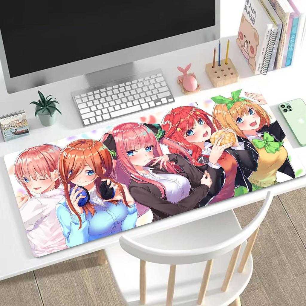 Anime "The Quintessential Quintuplets"King Size Keyboard Pad & Mouse Pad Featuring Ichika, Nino, Miku, Yotsuba, and Itsuki