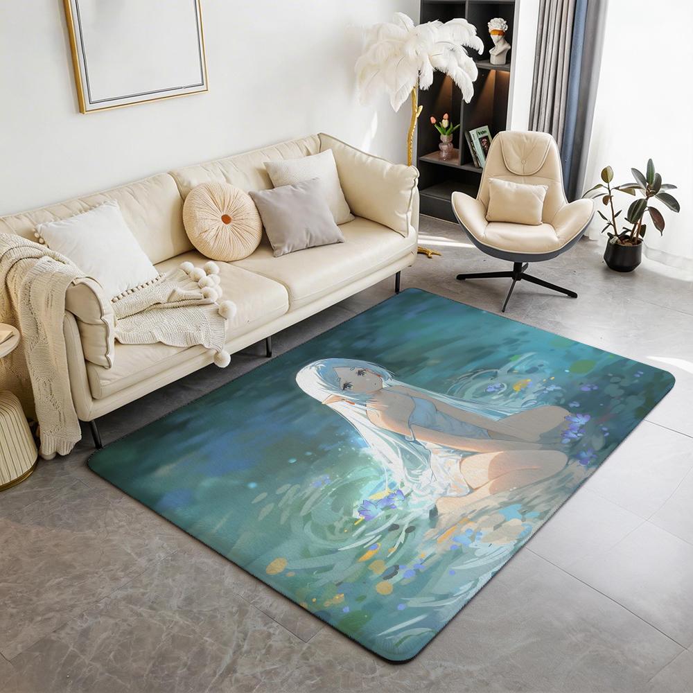 Anime Frieren: Beyond Journey's End Floor Mat Eco Flannel Doormat Non Slip Odorless Indoor Floor Rug Soft Short Plush Home Mat