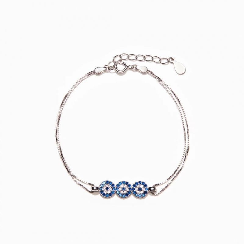 Women's Blue Demon Eye Bracelet with Zircon - Creative, Versatile Fashion Jewelry