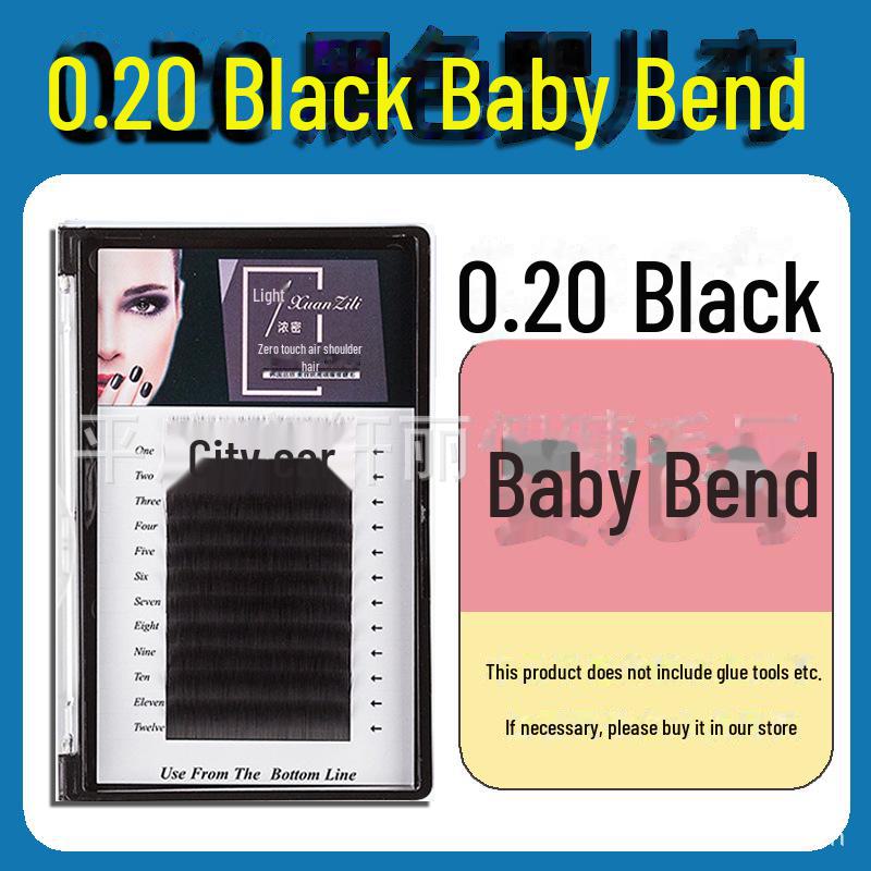 "Soft Natural Mink Hair Baby Eyelashes with Subtle Curl - Airy Flat Mixed Style"