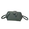 Bolsa de Ombro Único em Couro Genuíno Bolsa Simples Tipo Dumpling Bolsa de Mão Commuter de Axila Bolsa Pequena
