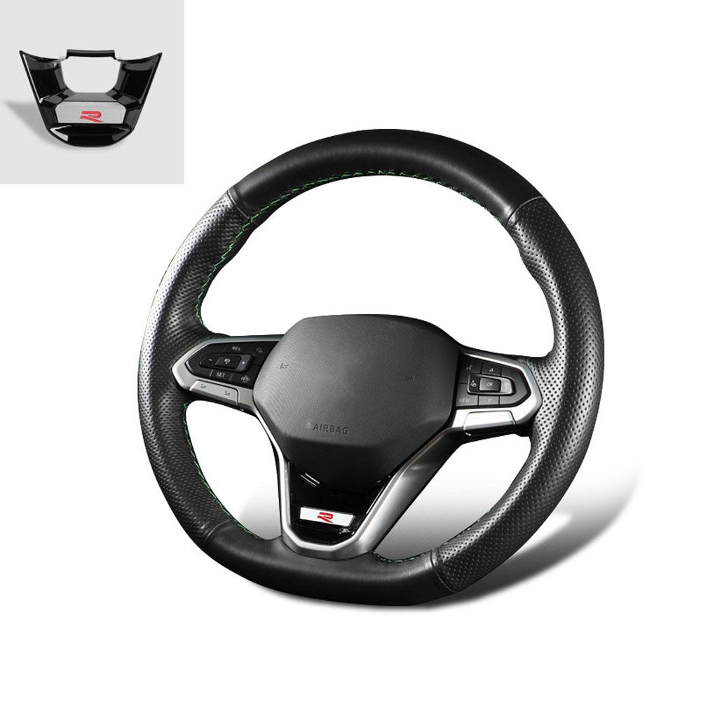 DOG1 ABS Car Badge Steering Wheel Sticker for Volkswagen VW RLINE POLO Golf MK4 Tiguan Passat MAGOTAN 4MOTION Jetta Touran