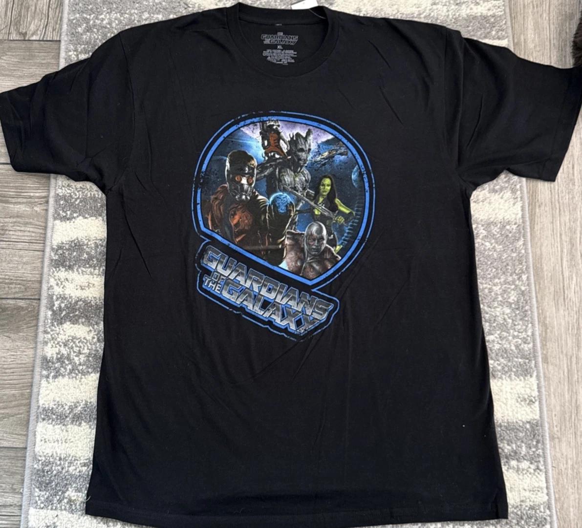 

2014 Guardians of the Galaxy Gamora Star-Lord Rocket Drax Groot 100% Cotton T-shirt Mens Tees Top Size XL 4XL