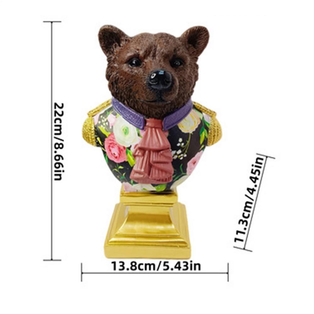 

Bear Statue Indoor Resin Tabletop Decoration Desktop Animal Sculpture For Bookcase Window Sill Bookshelf Display Cabinet коричневый