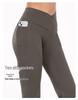 Women's High Elasticity Flare Yoga Pants with Hip Lift and Double Pockets (WA132)