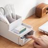Office Storage Box Anti-crack High Capacity Pure Color Superimposed Solid Stackable Save Space Rectangle Stationery Desk Cabinet Home Supplies