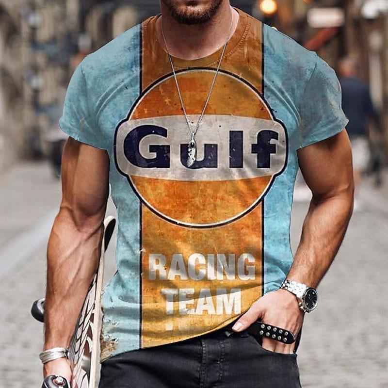 

Men s Graphic Color Block Letter T Shirt Distressed T Shirt Short Sleeve T shirt 3D Print Crew Neck Shirt Vintage Fashion Designer Outdoor XL