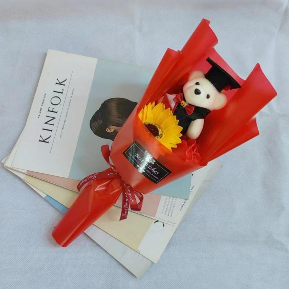 Plush Toy Graduation Bear Bouquet Stunning Cartoon Lovely Bear Teacher's Day