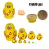 Ten-layer Wooden Duck Nesting Dolls Handcrafted Home Decor Gift Toy Valentine's Day Decoration