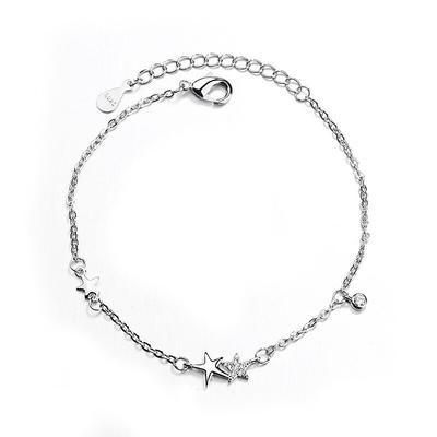 925 Sterling Zilveren Kristallen Ster Armband Voor Vrouwen Charm Armband & Bangle Party Sieraden Sl347