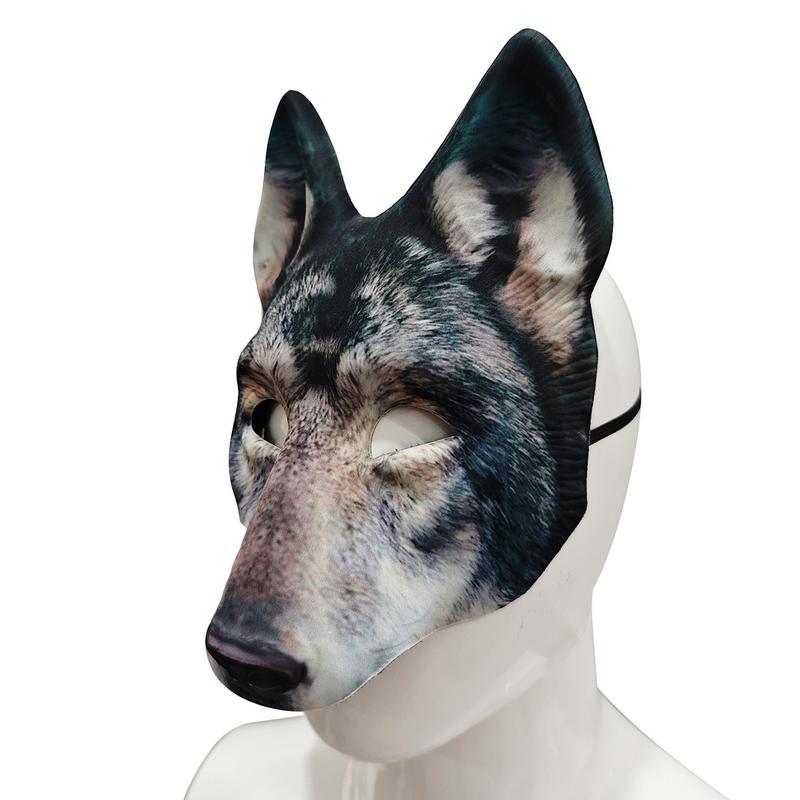 Wolf Mask Halloween Realistic Werewolf Mask Party Playing Costume Props Animal Party Mask Unisex Fancy Cosplay Party Props