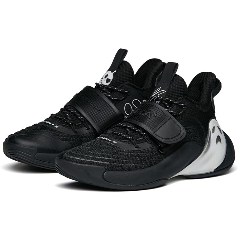 Anta Water Flower 3 Wear-Resistant Slip-Resistant Mid-Top Performance Basketball Shoes Men's Black White Sneakers 112121604S-8