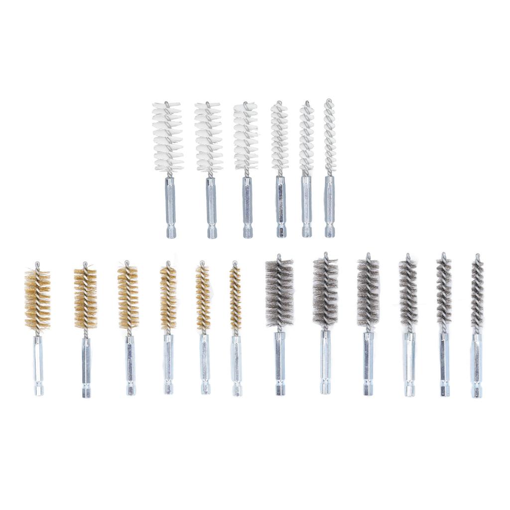 Stainless Steel/Copper/Nylon Brush Wire Tube Machinery Cleaning Brush Rust Cleaner Washing Polishing for Electric Drill Driver