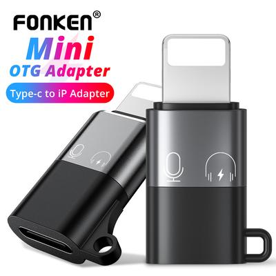 FONKEN Mini-Adapter Lightning auf Typ-C-Buchse für iPhone 14 13 12 Pro Max Lightning-Konverter für iPhone-Ladegerät-Konverter