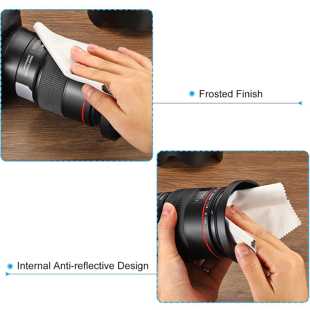Lens Hood, Standard Vented Matte Surface Anti-Reflective Inside Hollow Lens Hood for Universal Camera Lens for Nikon Fujifilm