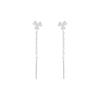 Clover Earline Women's Ins Temperament Long Earrings Simple and Small Flower Earrings