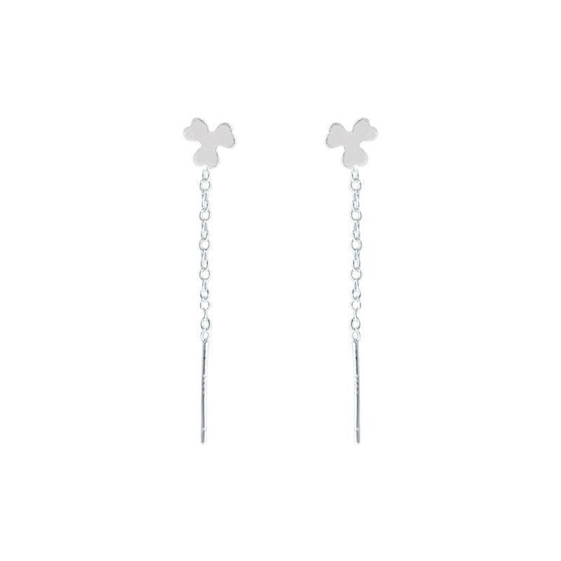 Clover Earline Women's Ins Temperament Long Earrings Simple and Small Flower Earrings