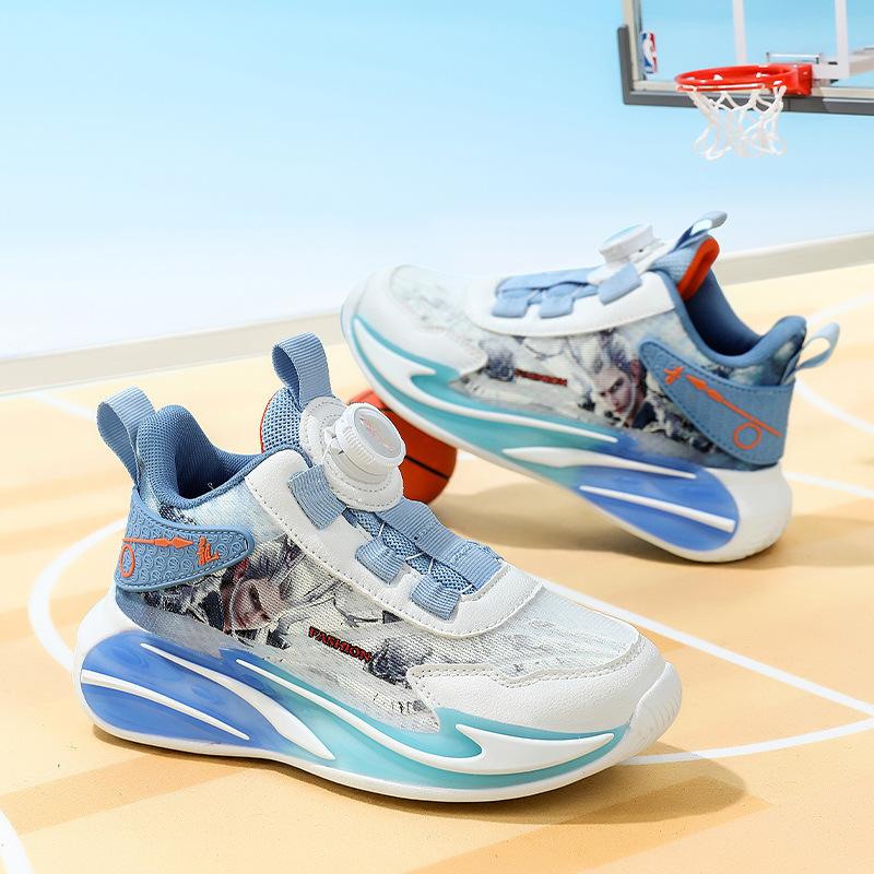 Nezha boys shoes children's sports shoes spring and autumn mesh soft sole Aobing boys running shoes breathable basketball shoes
