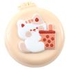 Cute Cartoon Foldable Airbag Comb with Mirror - Portable for Children, Cream Wind Design