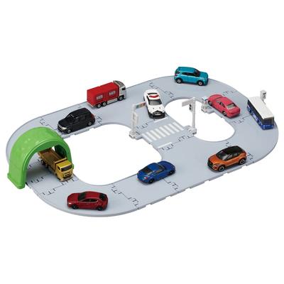 TAKARA TOMY "Tomica Tomica Town Easy Rebuild! Basic Road Set" Miniature Car Toy, Meets Toy Safety Standards