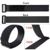 Reusable Black Nylon Hook and Loop Cinch Straps Adjustable Wire Fastener Cable Ties For Household Office Cord ArrangementStoragePinstriping Tape 3