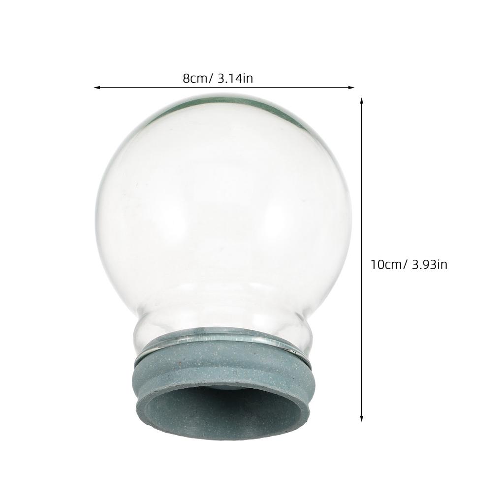Snow Globe Making Kit 3.93 Inch Clear Glass Globes DIY Water Globe Craft Supplies for Home Decor Holiday Indoor Decoration Kids