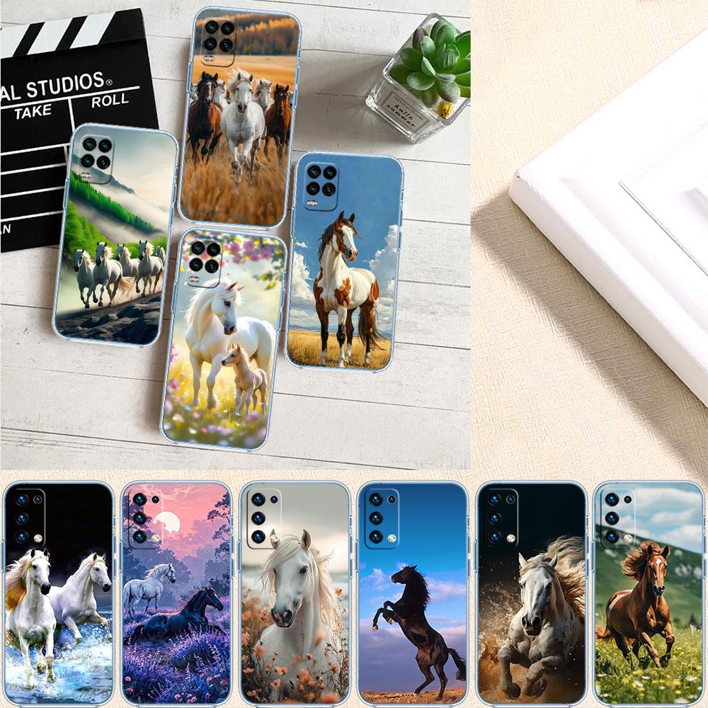 CJ53 Fine Horse Case for Motorola Moto G10 G20 G30 G31 G32 G34 G35 G41 G42 G50 G51 G52 G55 G60 G60S G62 G71 G72 G75