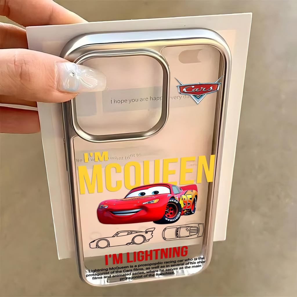 Cars L-Lightning M-McQueen Phone Case for iPhone 17 16e 16 15 14 13 12 11 Pro Max X XR Air Plus Luxury Clear Soft Back Cover
