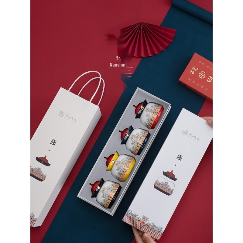 Nanshan Xiansheng Ceramic Palace Style Tea Caddy