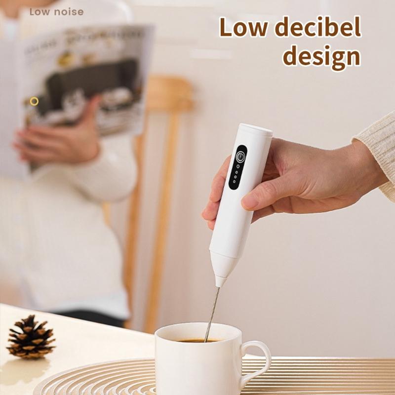 Delicate Cordless Milk Foams Maker 3 Mode Rechargeable Whisks For Cappuccinos Matchas Easy Cleaning Kitchens Gadget