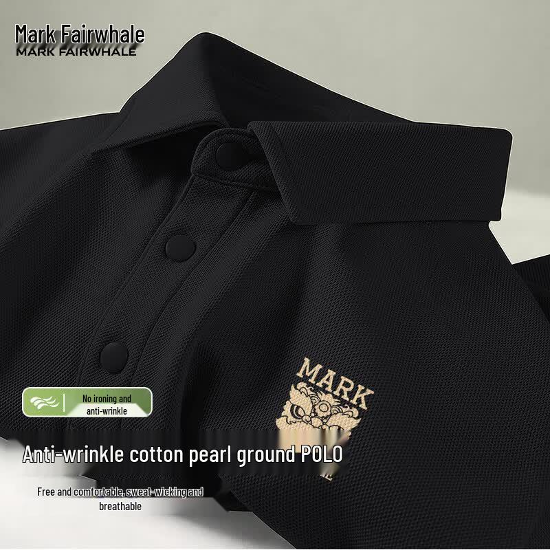 

MARK FAIRWHALE Youth Cotton Pique Polo Shirt with Lion Head L