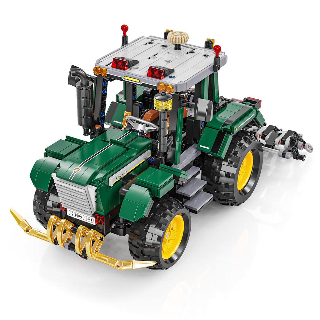 Non-Toxic 1204Pcs Farm Tractor Building Blocks Toys Model Tractor Assemble Puzzle Bricks Toy Sets For Kid Desktop Ornament Gifts