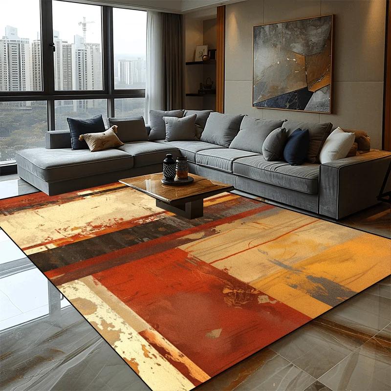 Abstract Art Elastic Carpets for Living Room Sofas Decoration Bedroom Carpet Non Slip Floor Mat Splashing Ink Large Area Rugs