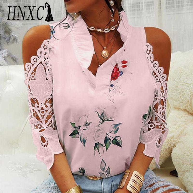 HNXC Women's Fashion Casual V Neck Blouses & Shirts