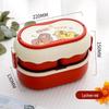 Zhishi Cartoon Double-Layer Microwaveable Lunch Box