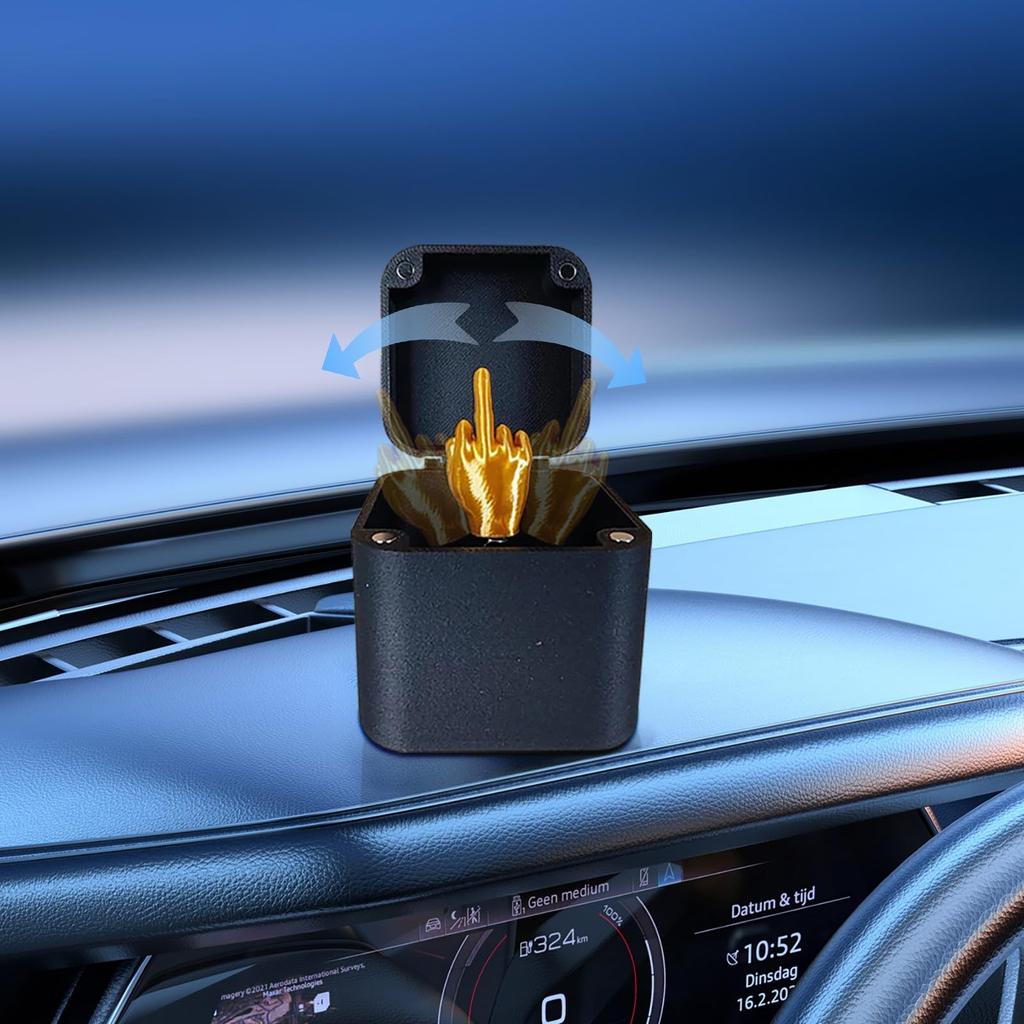 1PC Cadou de farsă interesant de Crăciun Degetul mijlociu în cutie Cutie de Crăciun Cadouri creative amuzante Decor pentru birou Decorarea casei