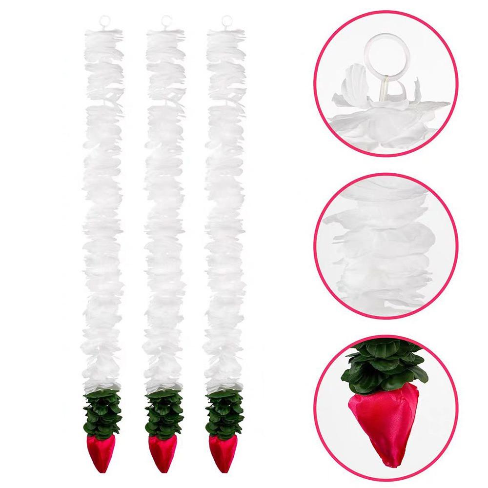 1/3Pcs White Floral Artificial Jasmine Garland Plastic Lotus Bud Garland Wedding Decor