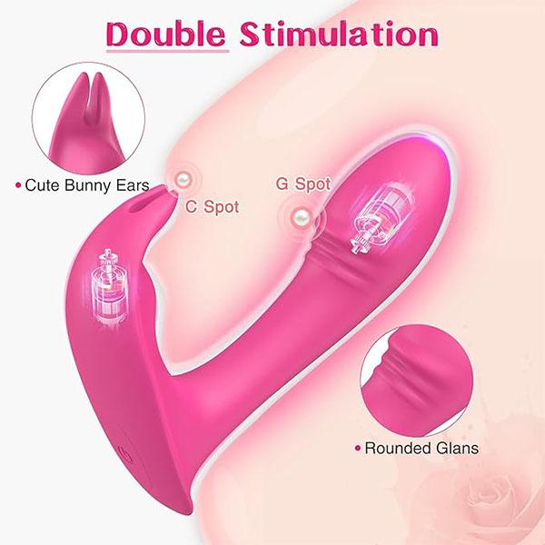 Wearable Panty Vibrator App Remote Control Butterfly Vibrator, Realistic Dildo Vibrator Rabbit Vibrator with 9 Vibrating Modes Sex Toys for Women