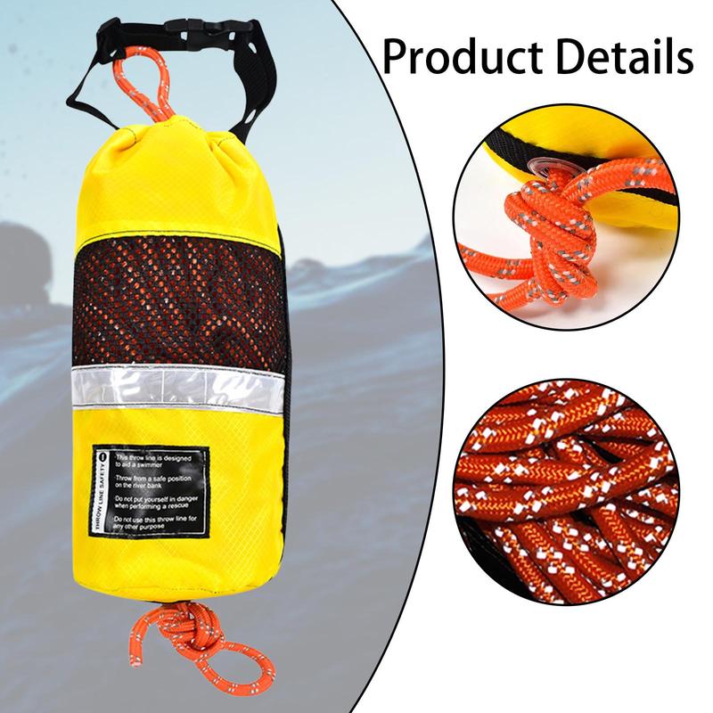 Throw Bag for Water Rescue, 31M Floating Rope, Emergency Rescue Rope for Canoe