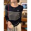 Striped Knitted Sweater Long-sleeved Sweater Bottoming Shirt Women's Autumn and Winter New Inner Top