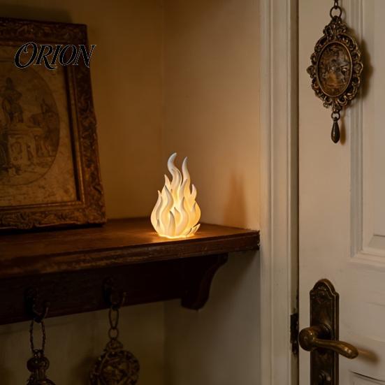 3D Printed Candle Holder Flame Shade, Gothic Ambient Decor Figurine, Hollow Eco Friendly PLA Material Tealight Cover for Dining Room Study Holiday