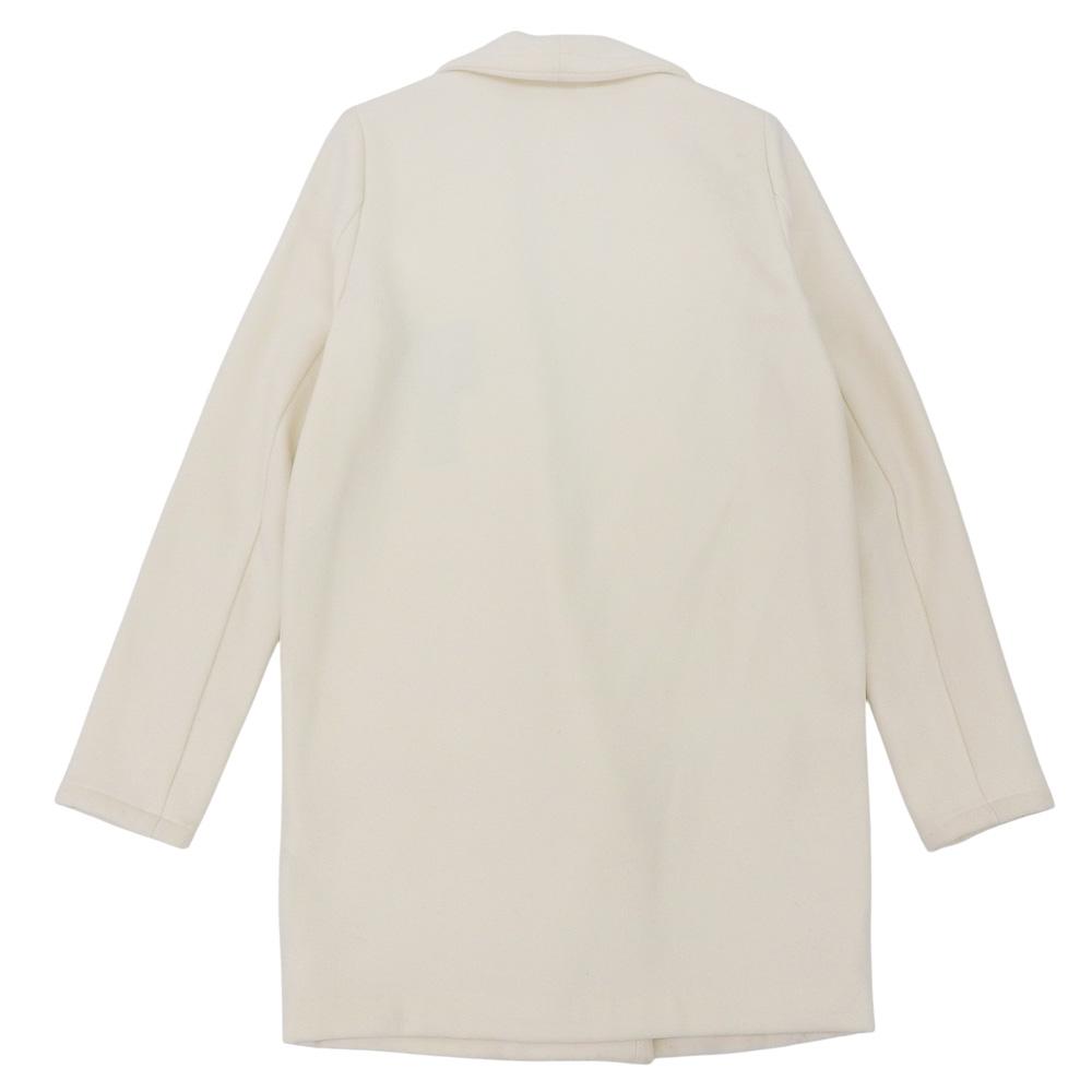 SOV. Women's Big Shawl Collar Open-Front Coat in White (Size F) coat ― whiteUsed