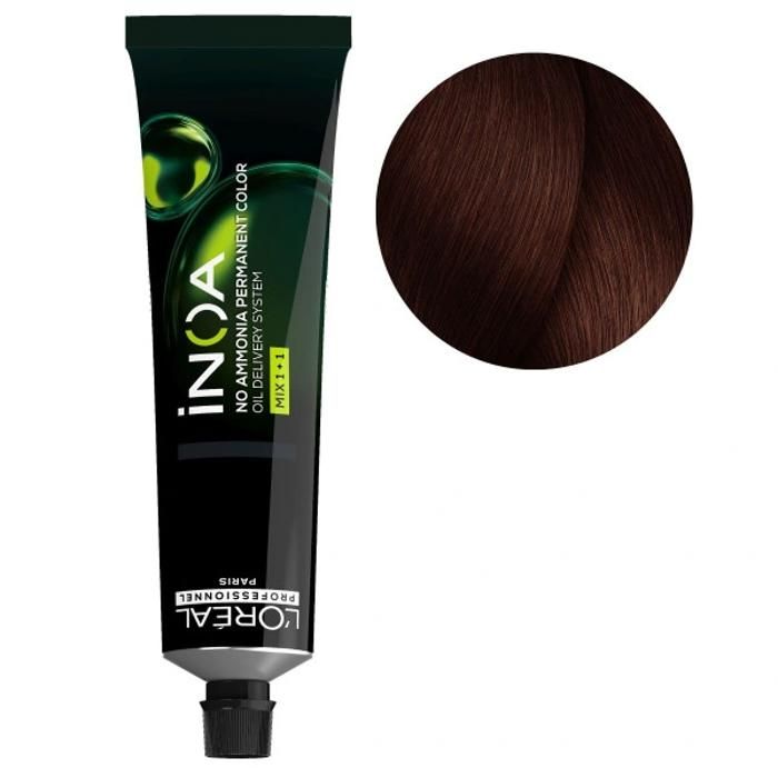 Coloration cheveux - L'ORÉAL - INOA 5.5 Marron Résist - Sans ammoniaque - 60 g - Châtain
