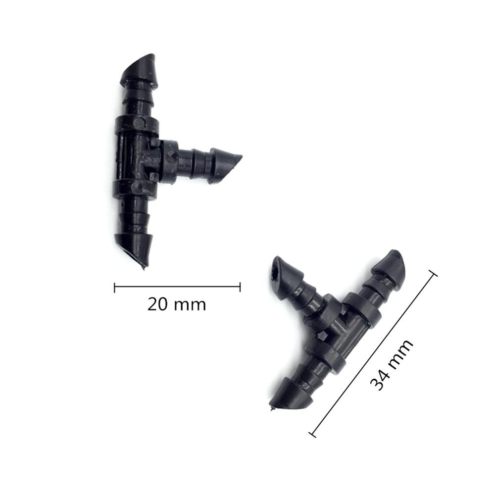 1/4" Stachelige Schlauchverbinder 4/7mm Schlauchverschraubungen Mikrodrip-Bewässerung Wasserverteiler Winkel Gerader 3-Wege 4-Wege 50/100 Stück