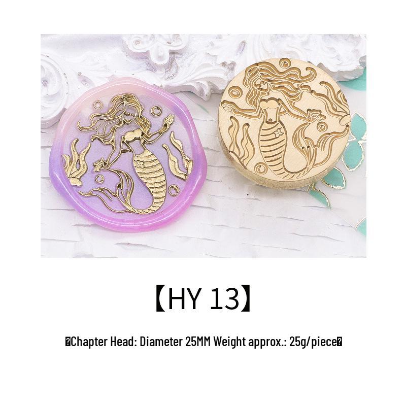Ocean Series Wax Seal Stamp: Mermaid, Begonia, Whale