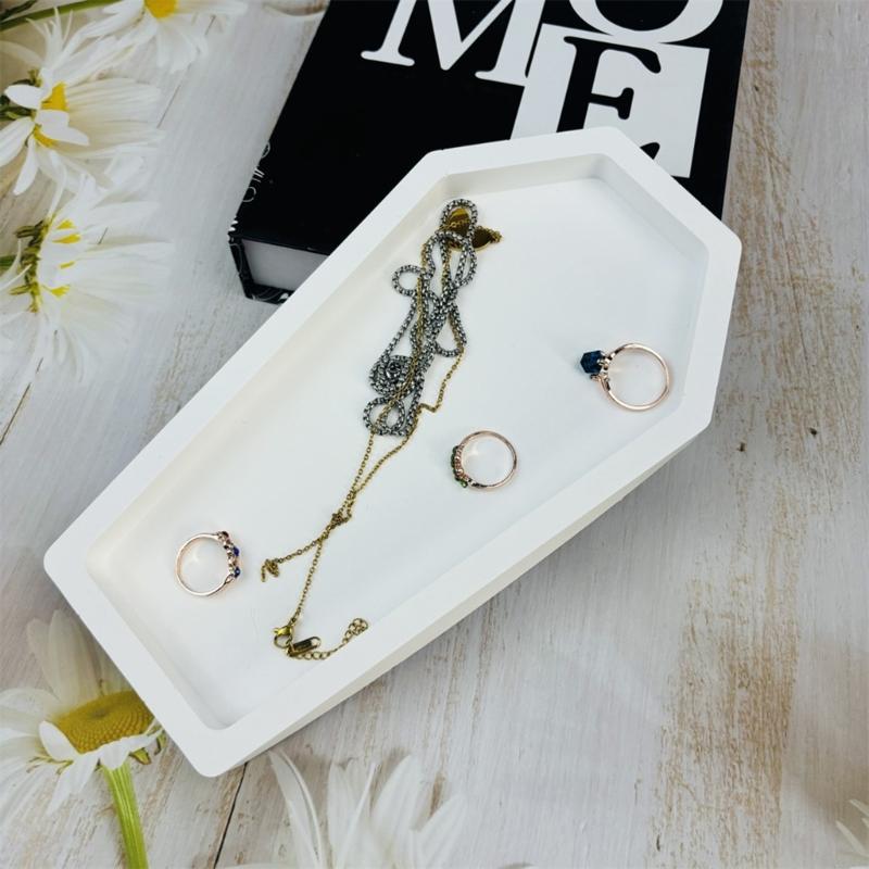 Coffin Resin Tray Molds for Making Jewelry Tray Earrings Display Stand DIY Craft, Coffin Shaped Jewelry Tray Molds